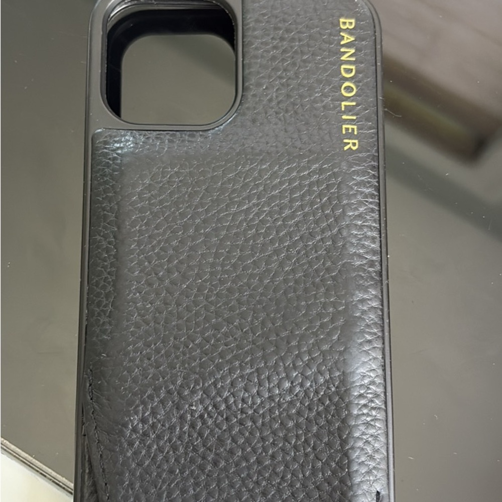 Bandolier Black Slim-Fit Phone Case with Textured Grip IPhone 12